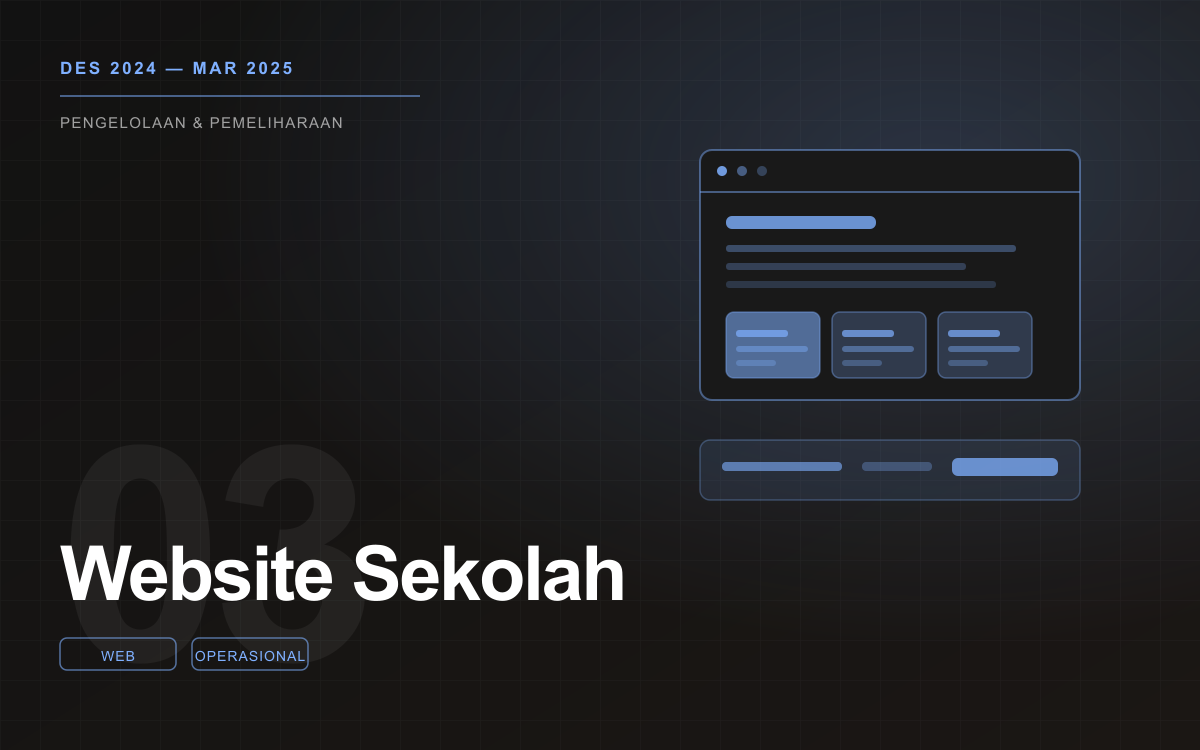 School Management Site — interface preview